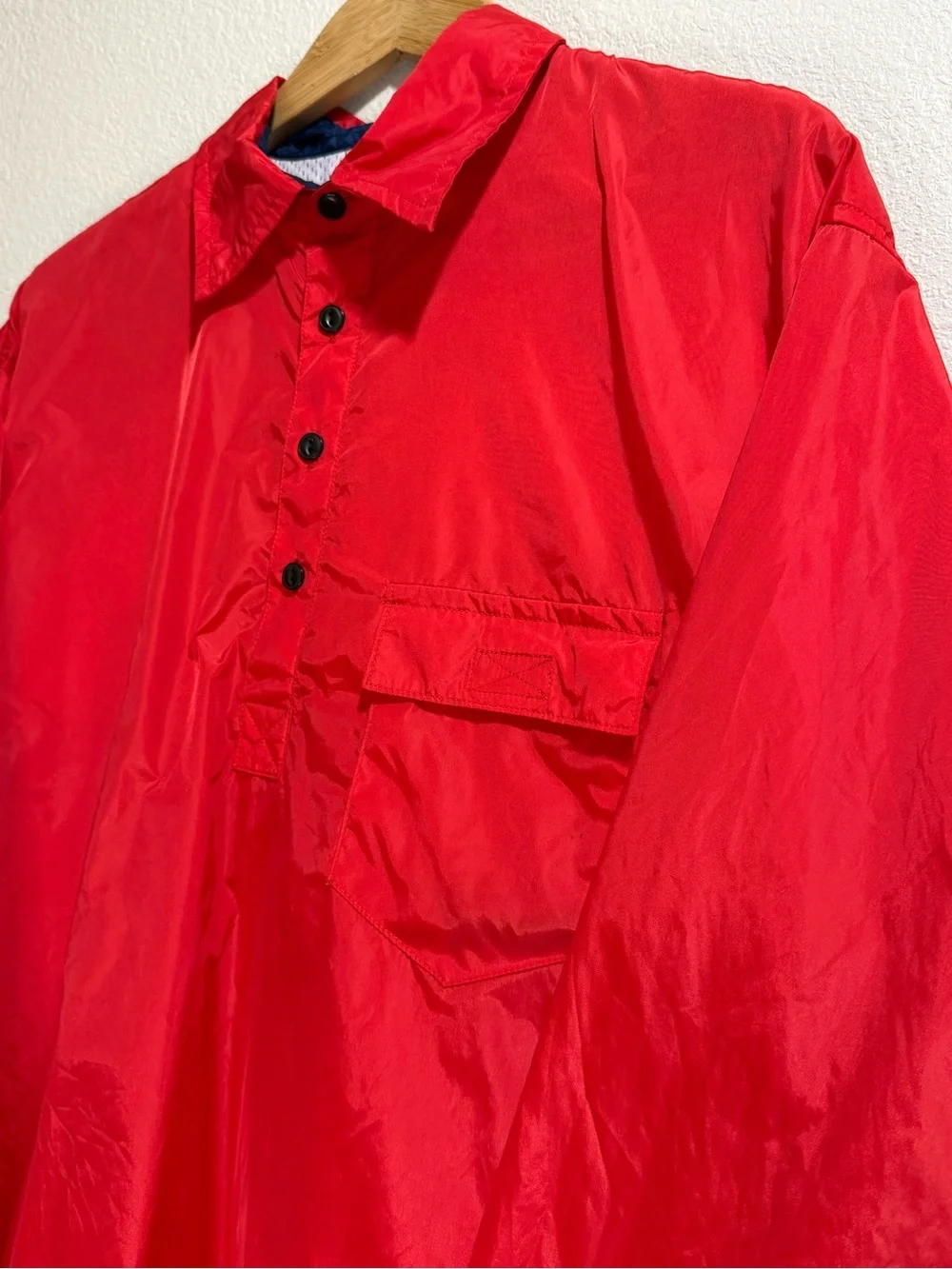 J. Crew Red Lightweight Pullover Windbreaker - Size Large